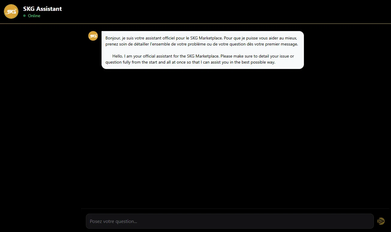 Aperçu Chatbots SkyX